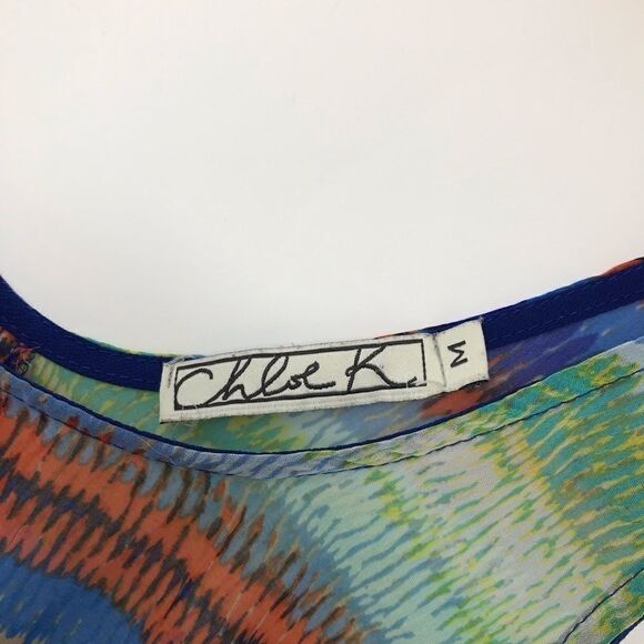 🌞🌴🌞Sz M Chloe K sheer high-low tank - Picture 2 of 6